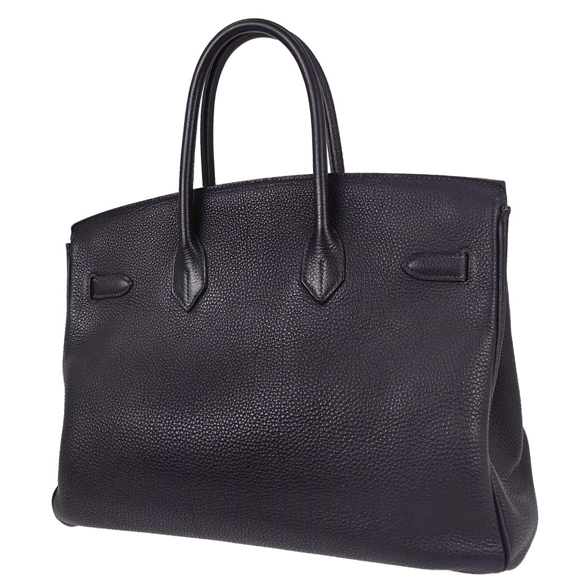 Hermes Birkin Handbag Blue Togo With Gold Hardware Blue Leather Handbag ( )