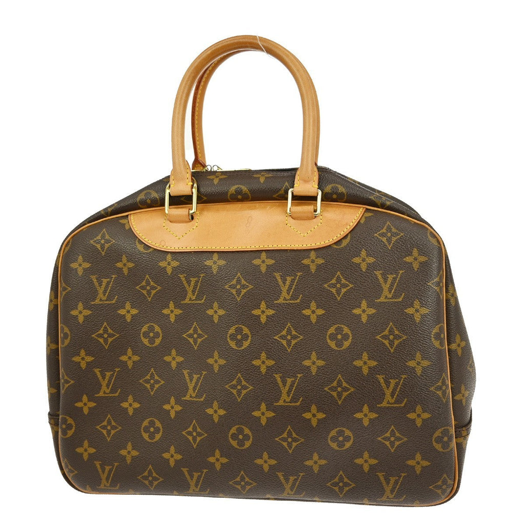Louis Vuitton Deauville Handbag Monogram Canvas Brown Canvas Handbag ( )