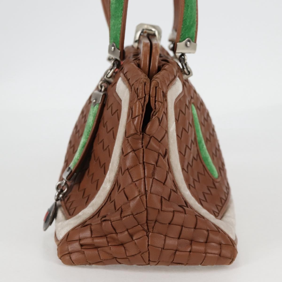 Bottega Veneta Intrecciato Leather Brown Leather Handbag (Authentic  )