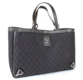 New Gucci 293580 Brown Denim D Ring Abbey Tote Bag Handbag