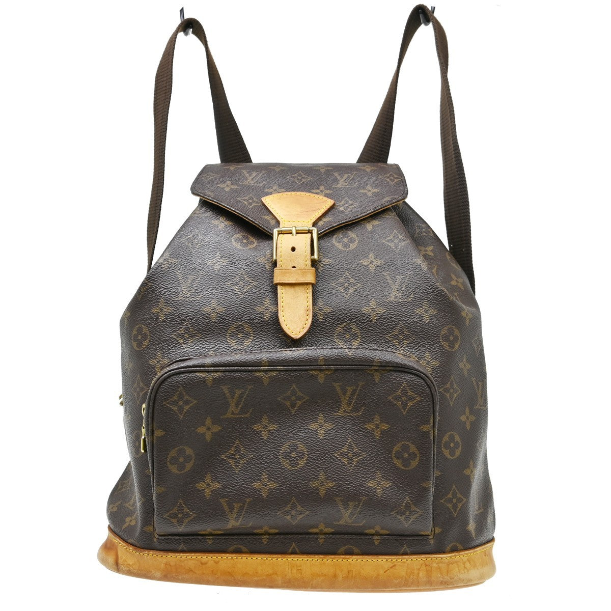 Louis Vuitton Vintage Montsouris Backpack Monogram Canvas Brown Canvas Backpack Bag ( )