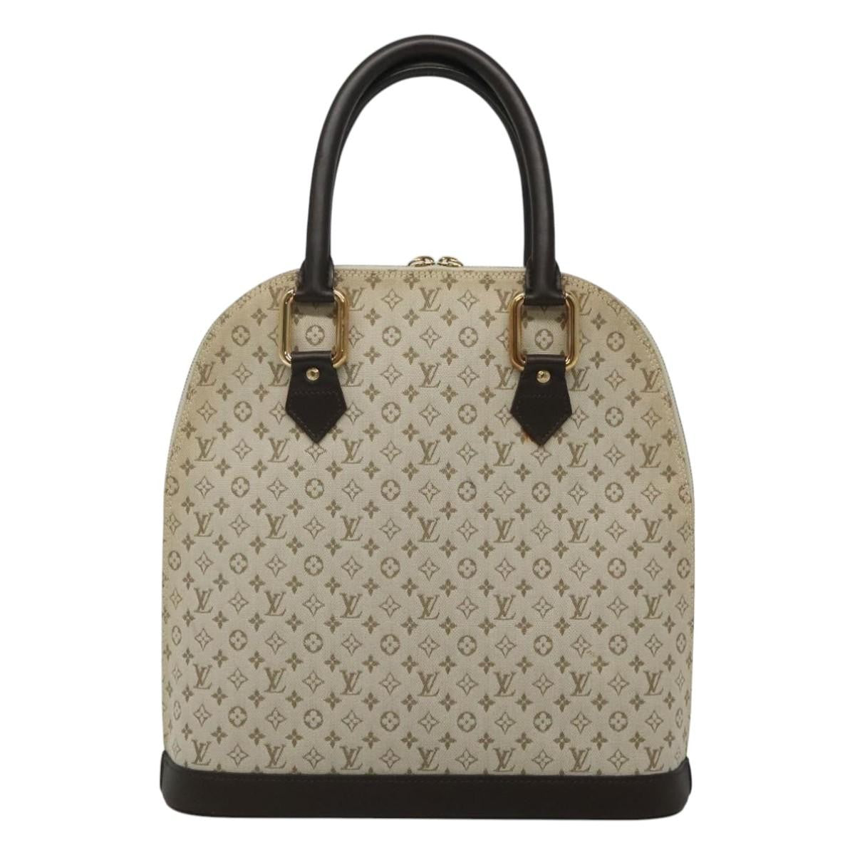 Louis Vuitton Alma Handbag Mini Lin Monogram Khaki Canvas Handbag ( )