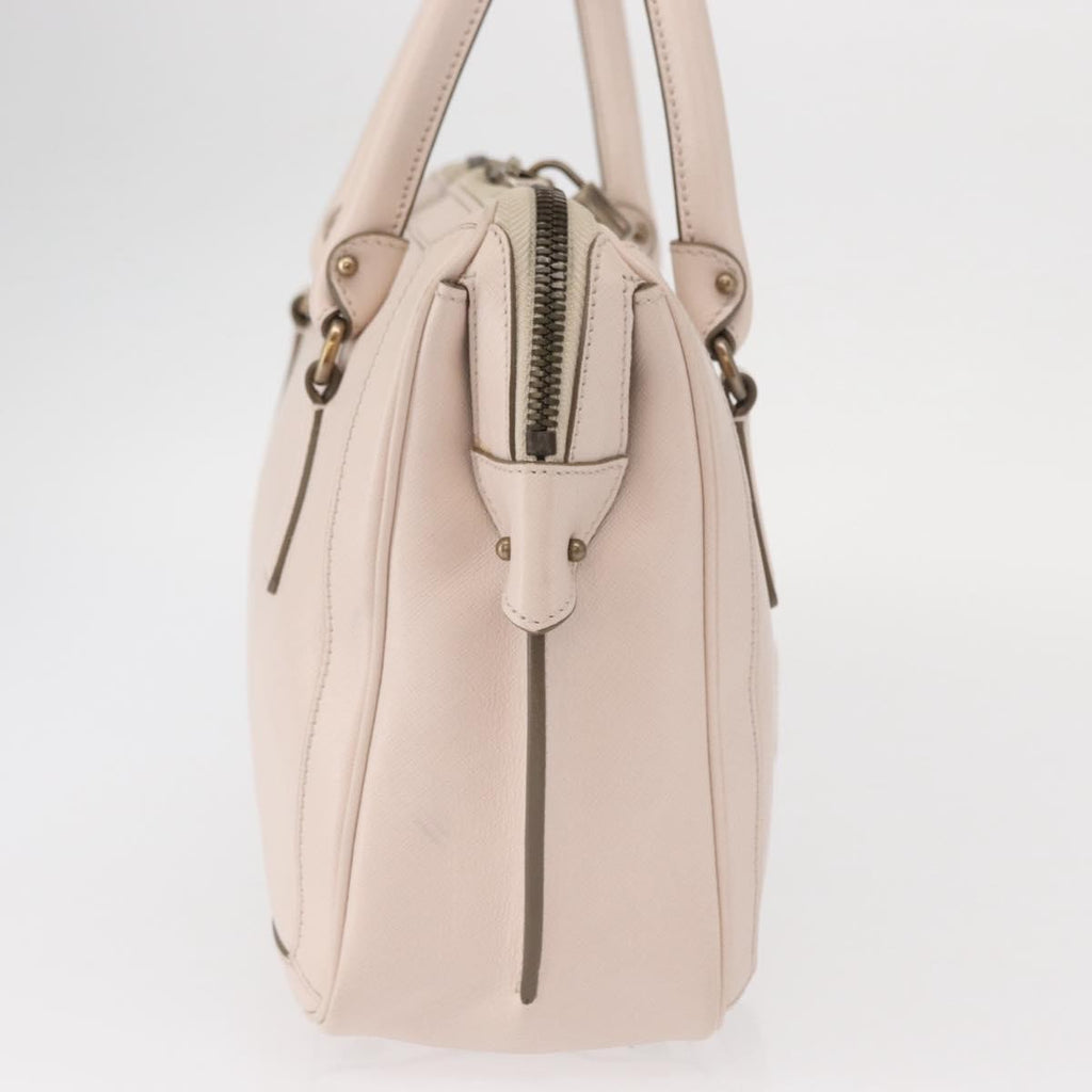 Salvatore Ferragamo Gancini Handbag Leather Pink Leather Handbag (Authentic  )
