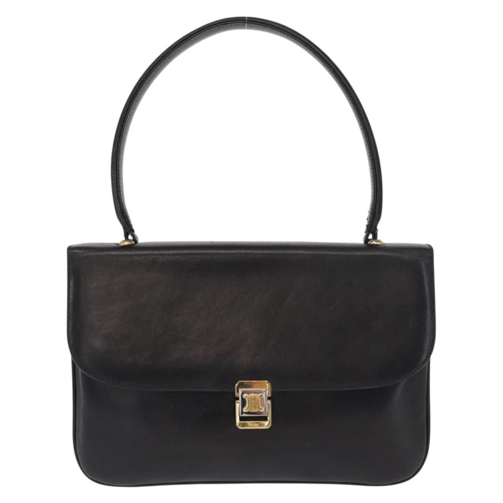 Celine Handbag Leather Black Leather Handbag (Authentic  )