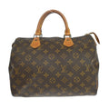 Louis Vuitton Speedy Handbag Monogram Canvas Brown Canvas Handbag ( )