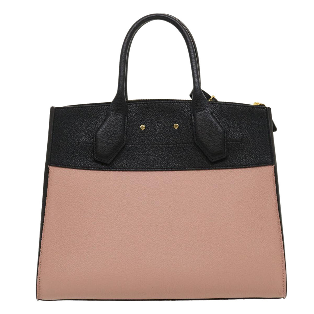 Louis Vuitton City Steamer Handbag Leather Pink Leather Bag (Authentic  )