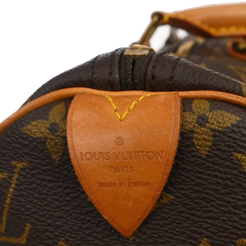 Louis Vuitton Speedy Handbag Monogram Canvas Brown Canvas Handbag ( )