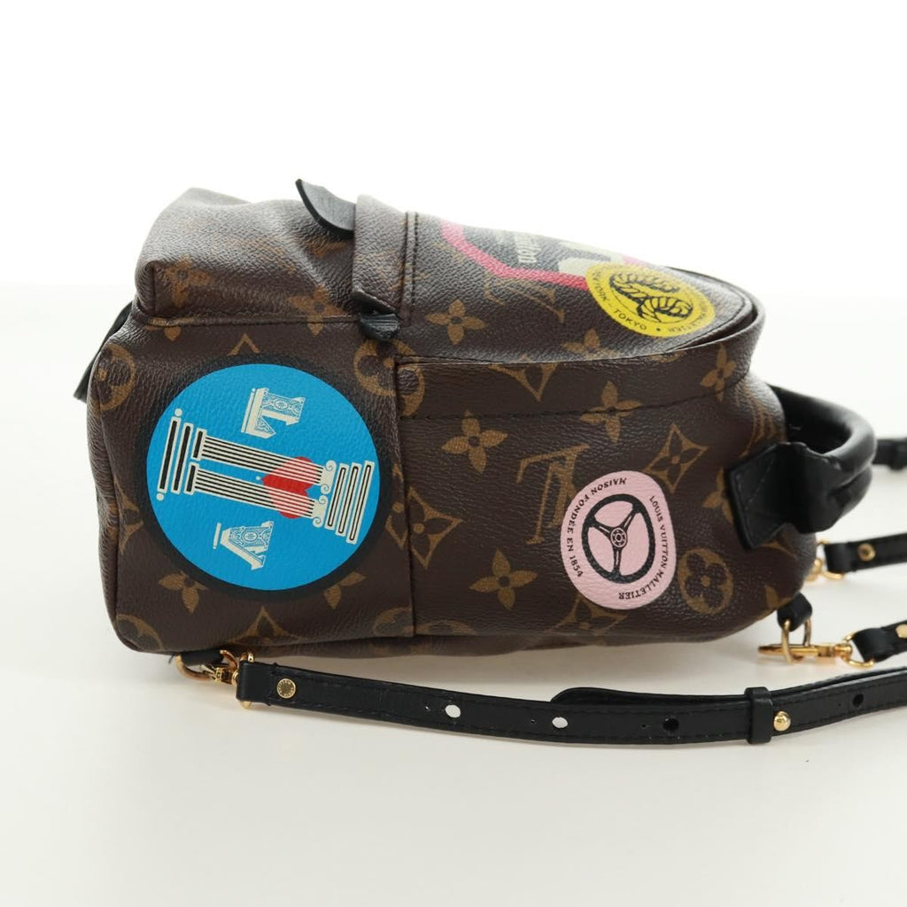 Louis Vuitton Palm Springs Backpack Limited Edition World Tour Monogram Canvas Brown Canvas Backpack Bag (Authentic  )