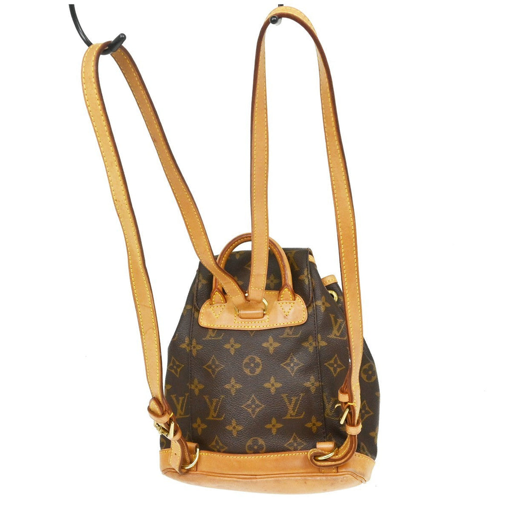 Louis Vuitton Vintage Montsouris Backpack Monogram Canvas Brown Canvas Backpack Bag ( )