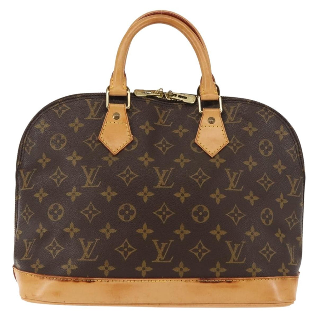 Louis Vuitton Alma Handbag Monogram Canvas Brown Canvas Handbag (Authentic  )