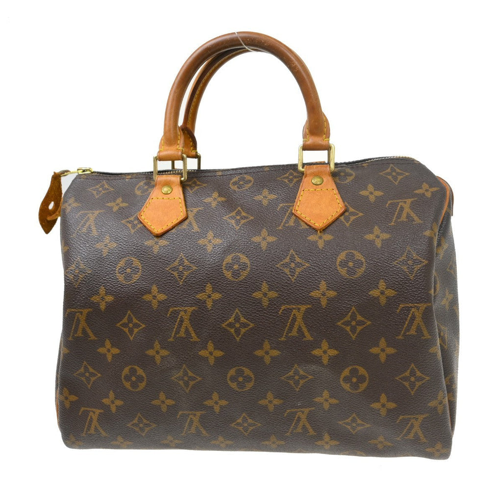 Louis Vuitton Speedy Handbag Monogram Canvas Brown Canvas Handbag ( )