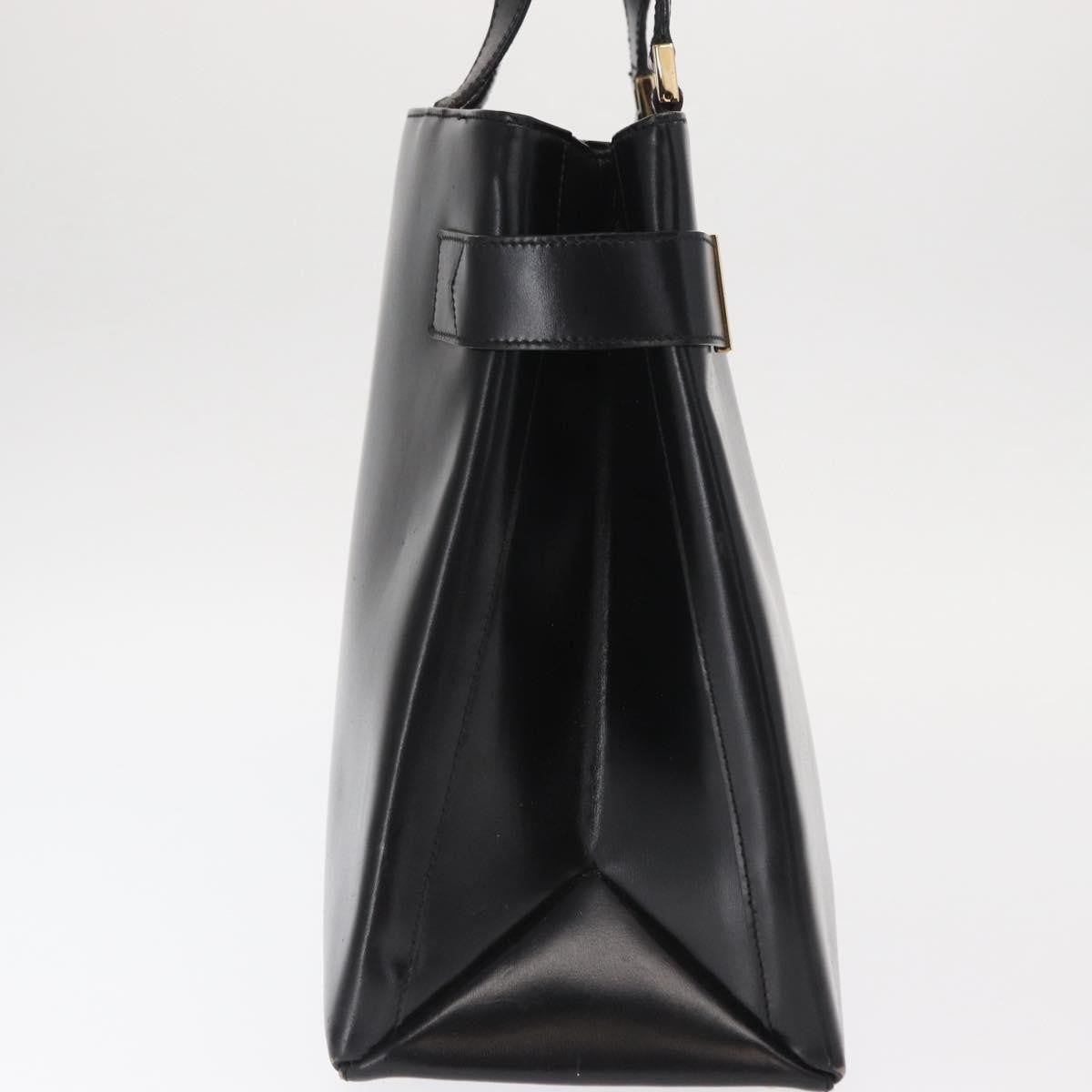 Gucci Vintage Handbag Leather Black Leather Handbag (Authentic  )