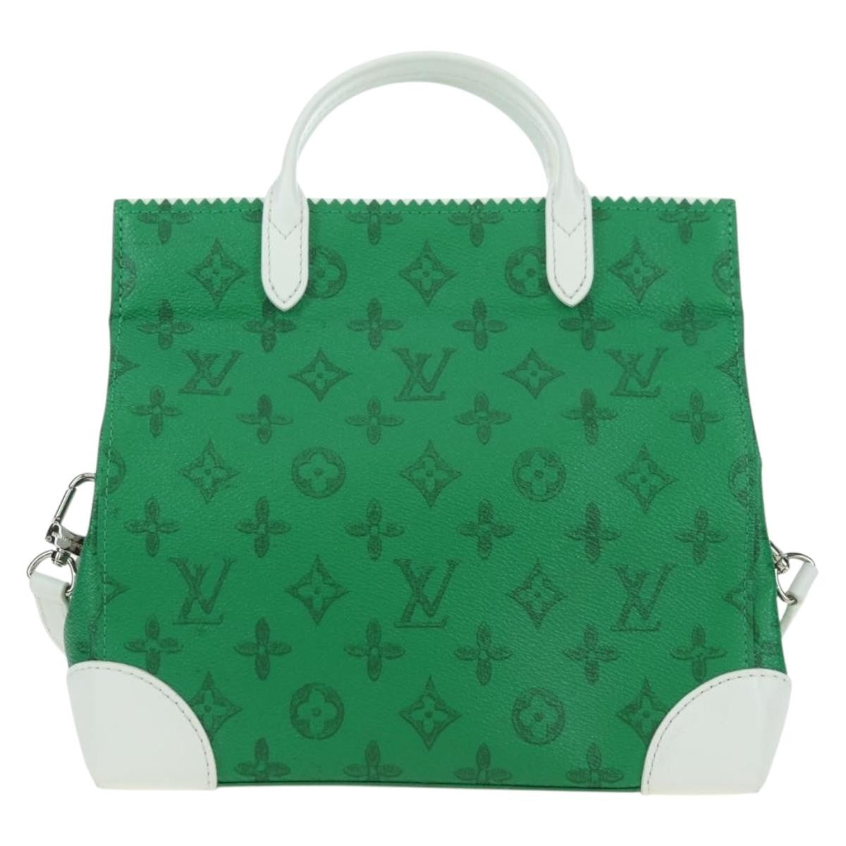 Louis Vuitton Litter Bag Everyday Signature Vintage Monogram Canvas Green Canvas Handbag ( )