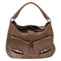Salvatore Ferragamo Vintage Handbag Leather Brown Leather Handbag (Authentic  )