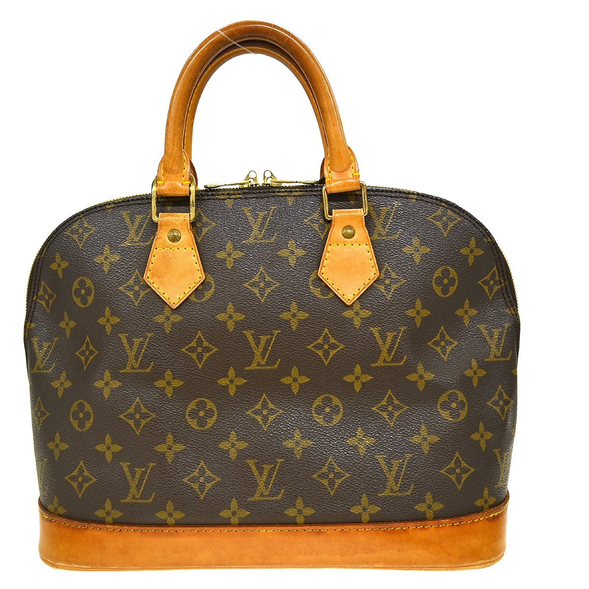 Louis Vuitton Alma Handbag Monogram Canvas Brown Canvas Handbag ( )