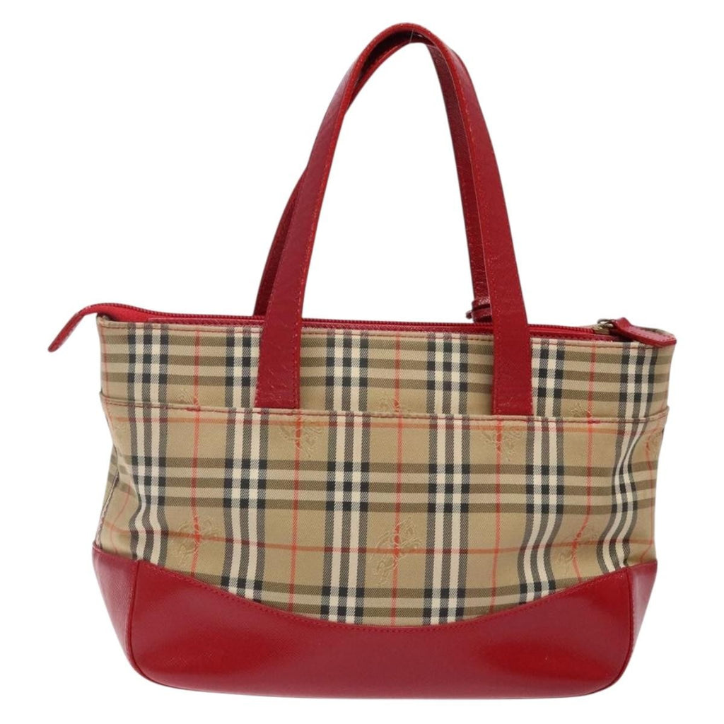 Burberry Nova Check Handbag Nova Check Canvas Beige Canvas Handbag (Authentic  )