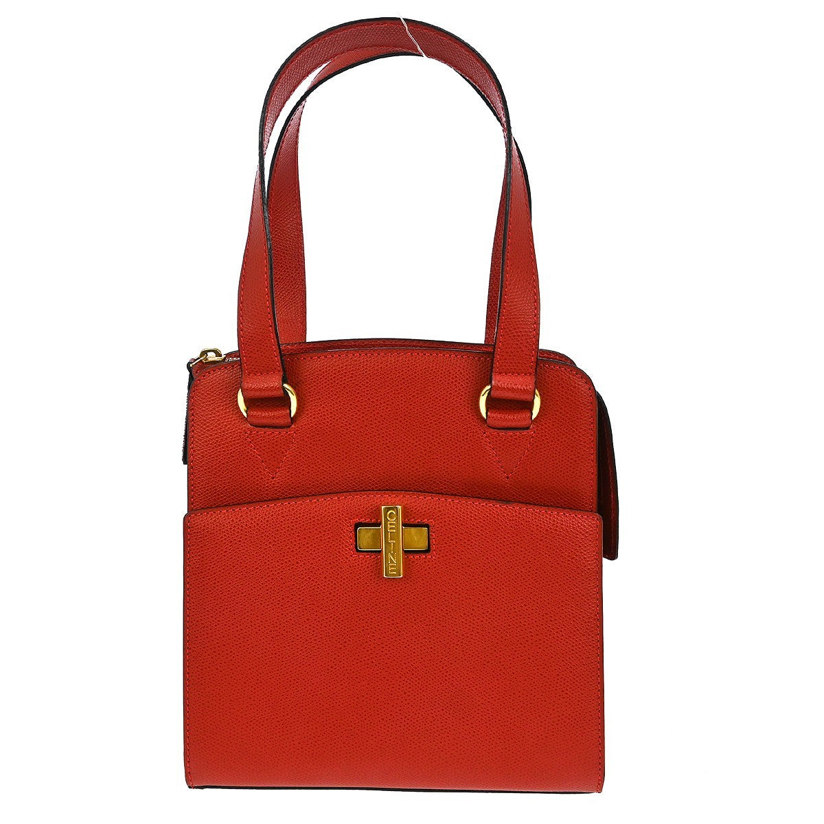 Celine Handbag Leather Red Leather Handbag ( )