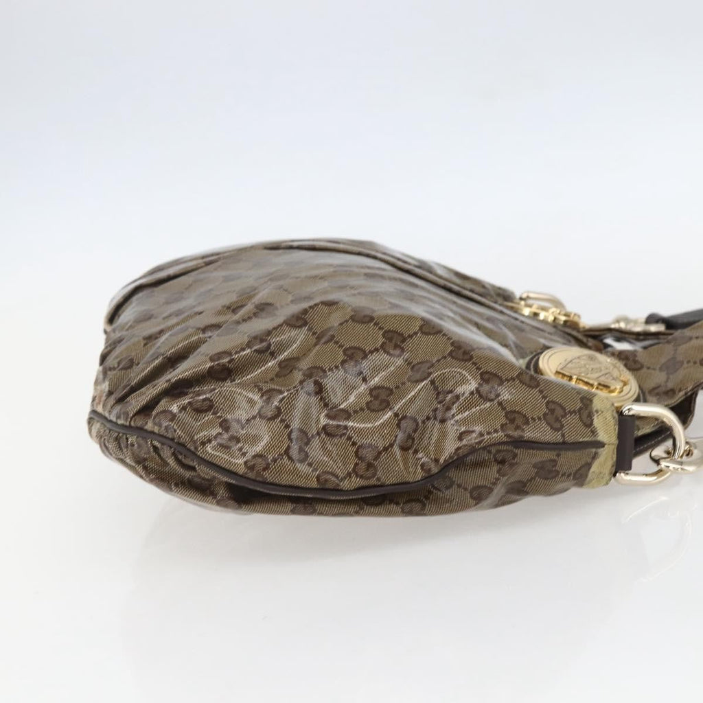 Gucci Hysteria Convertible Top Handle Bag Gg Coated Canvas Beige Canvas Handbag (Authentic  )