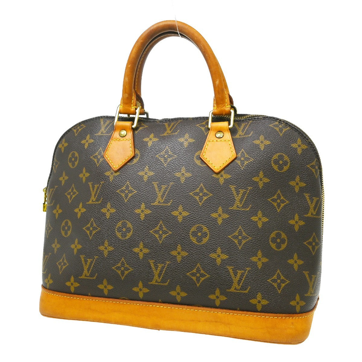 Louis Vuitton Alma Handbag Monogram Canvas Brown Canvas Handbag ( )