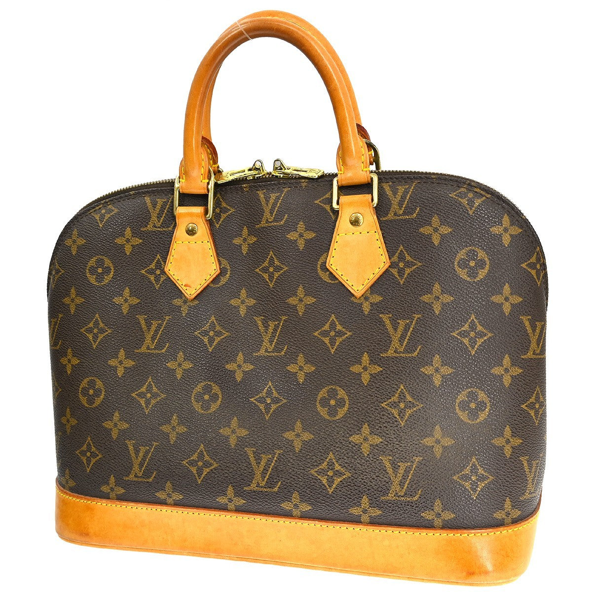 Louis Vuitton Alma Handbag Monogram Canvas Brown Canvas Handbag ( )