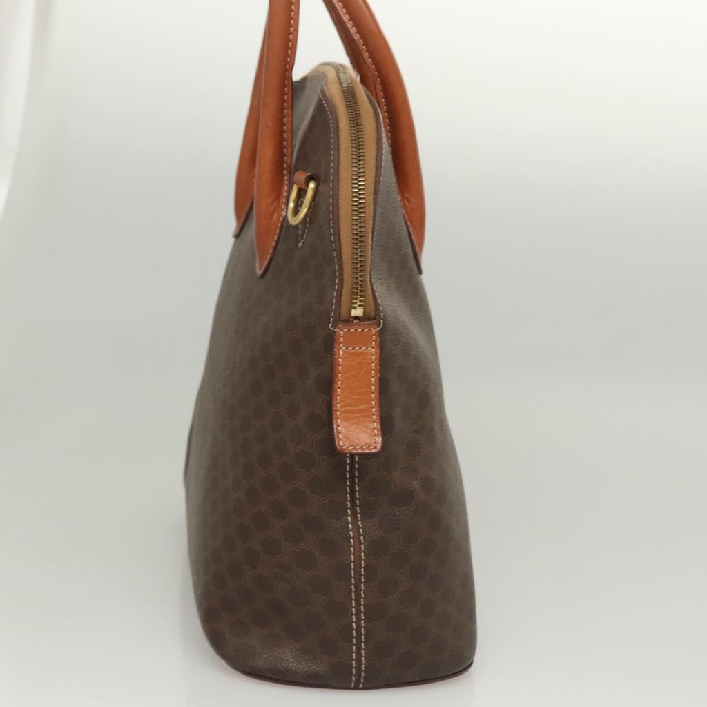 Celine Macadam Handbag Macadam With Leather Brown Canvas Handbag ( )