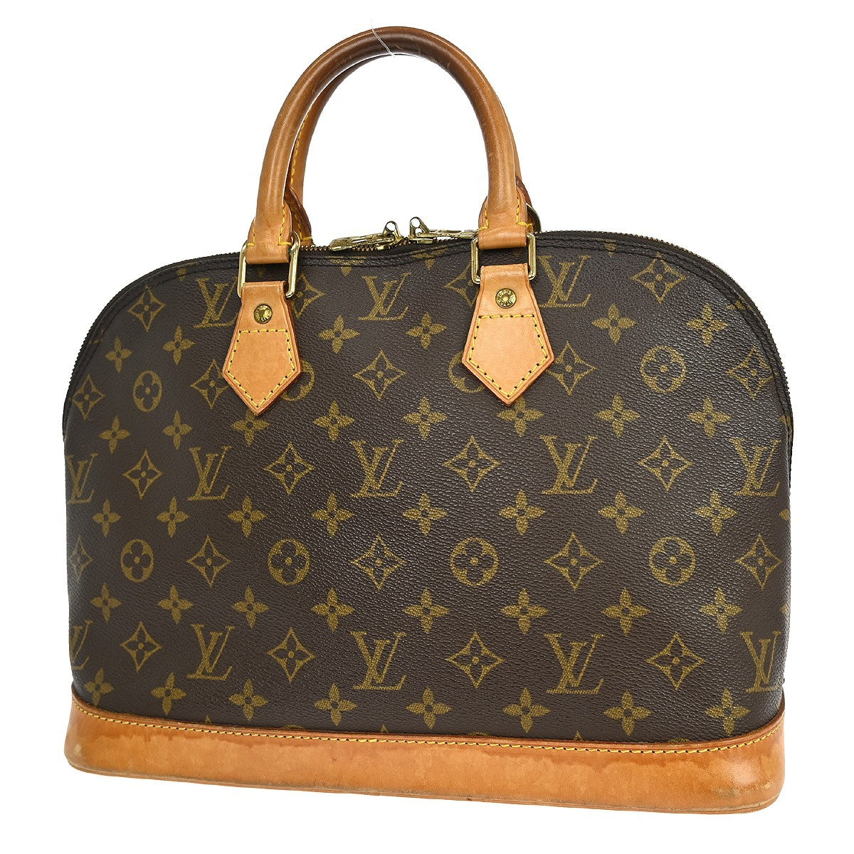 Louis Vuitton Alma Handbag Monogram Canvas Brown Canvas Handbag ( )