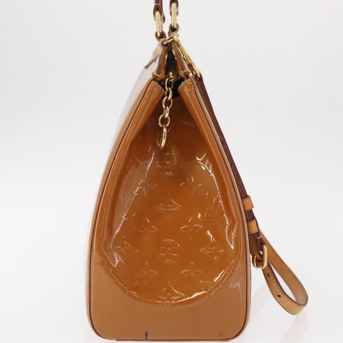Louis Vuitton Brea Handbag Monogram Vernis Brown Patent_Leather Handbag (Authentic  )