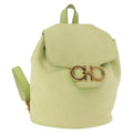 Salvatore Ferragamo Gancini Backpack Suede Green Suede Backpack Bag (Authentic  )
