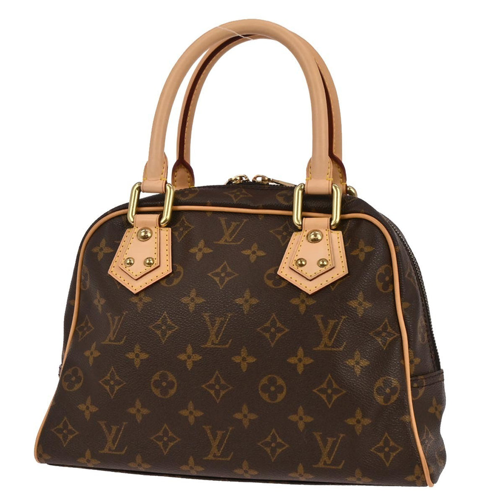 Louis Vuitton Manhattan Handbag Monogram Canvas Brown Canvas Handbag (Authentic  )