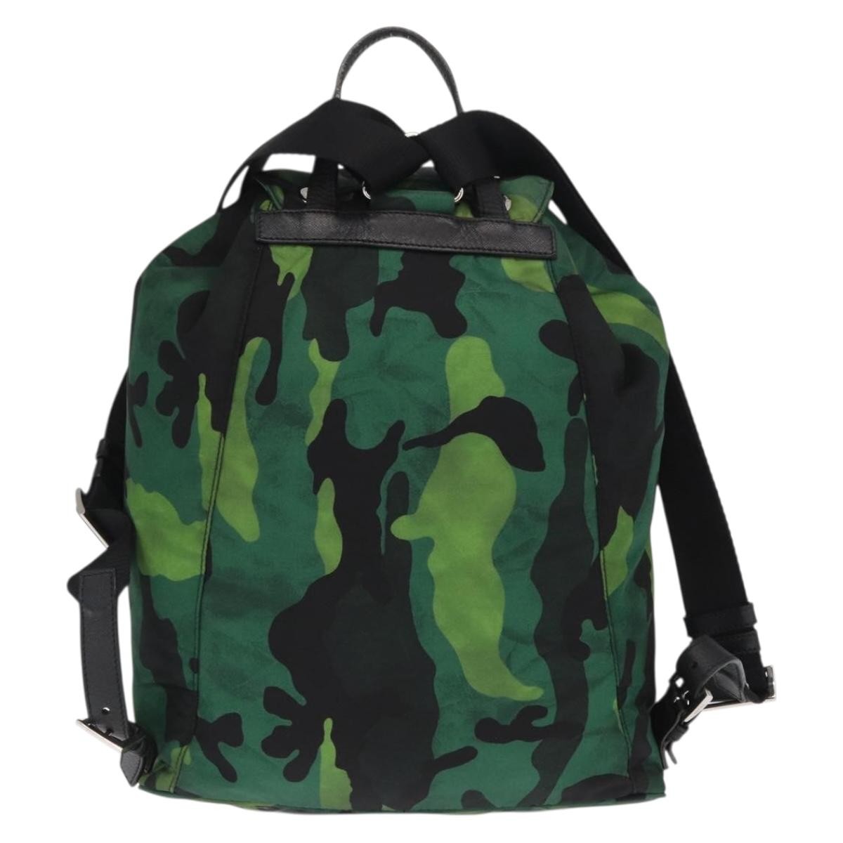 Prada Camouflage Backpack Tessuto Green Nylon Backpack Bag (Authentic  )