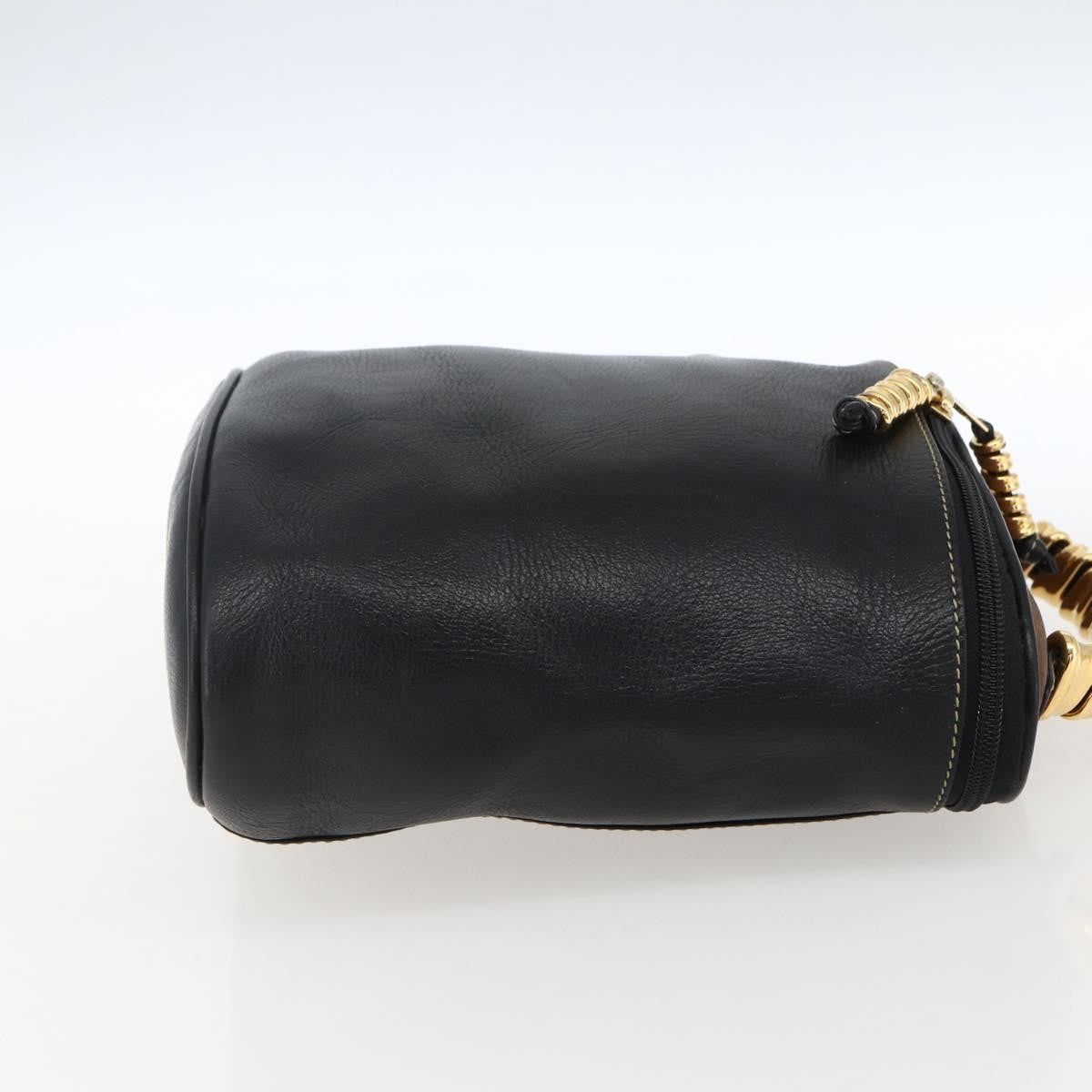 Loewe Vintage Velazquez Top Handle Bag Leather Black Leather Handbag (Authentic  )