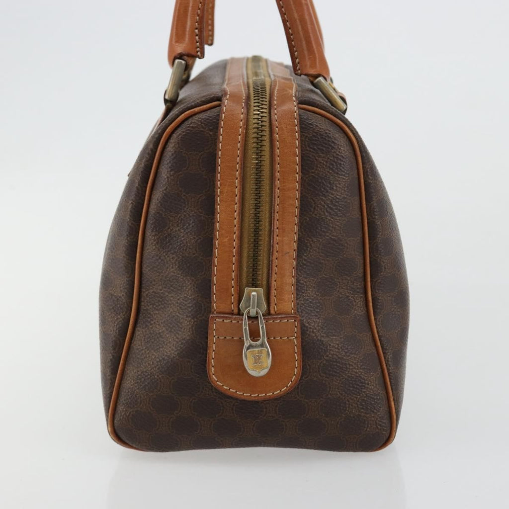 Celine Vintage Triomphe Handbag Canvas Brown Canvas Handbag ( )