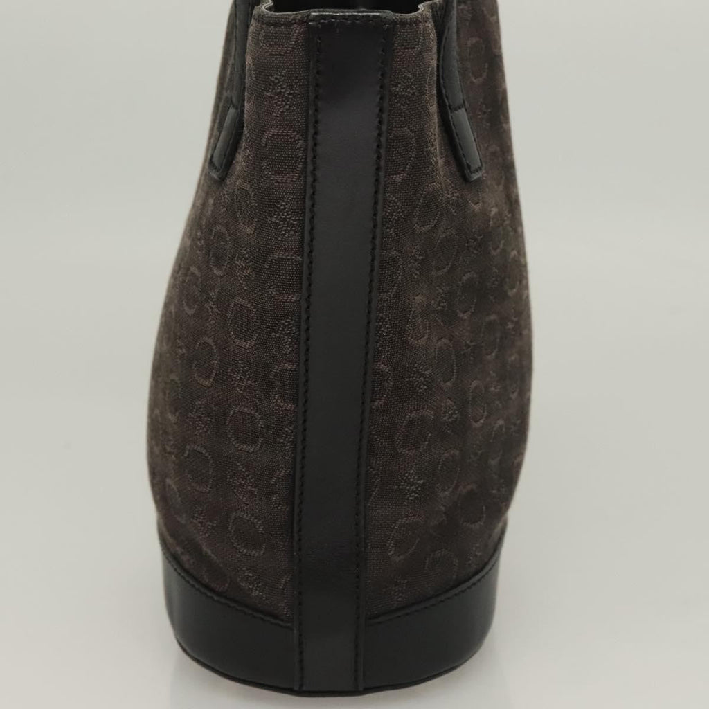 Celine C Macadam Handbag Canvas Black Canvas Handbag (Authentic  )