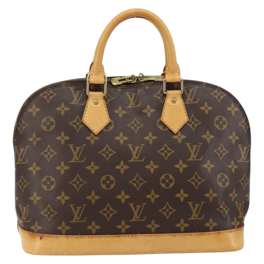 Louis Vuitton Alma Handbag Monogram Canvas Brown Canvas Handbag (Authentic  )