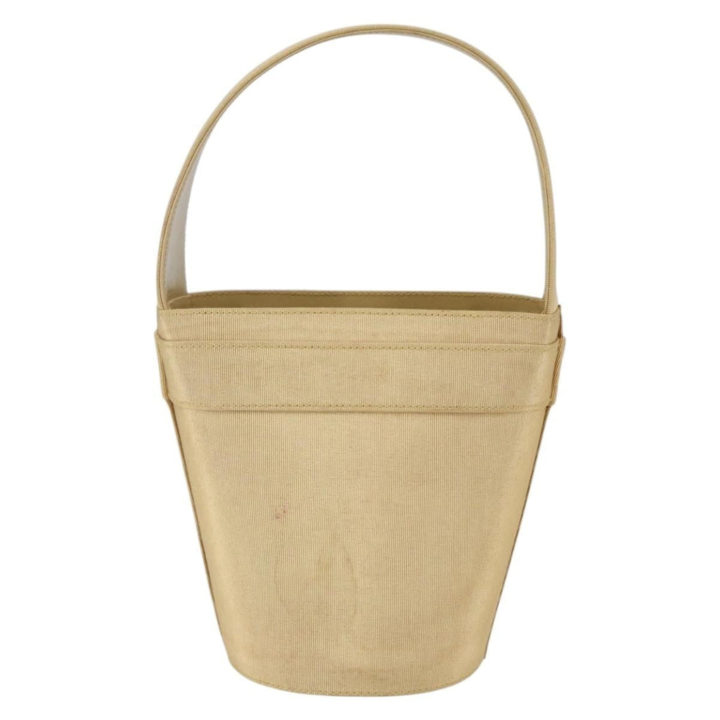Salvatore Ferragamo Vala Handbag Canvas Yellow Canvas Handbag (Authentic  )