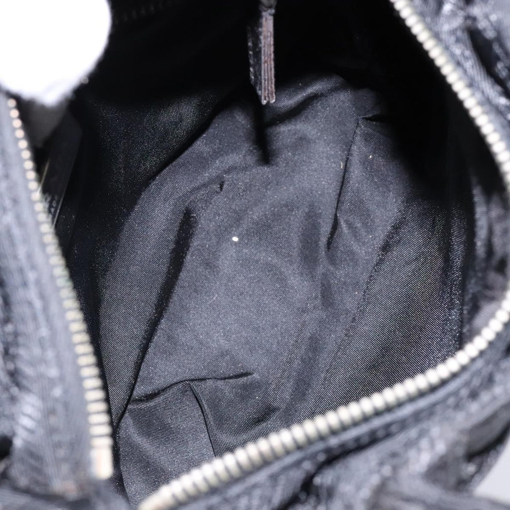 Prada Vintage Zip Handbag Tessuto Black Nylon Handbag (Authentic  )