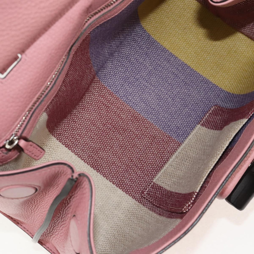 Gucci Bamboo Daily Top Handle Bag Leather Pink Leather Handbag (Authentic  )