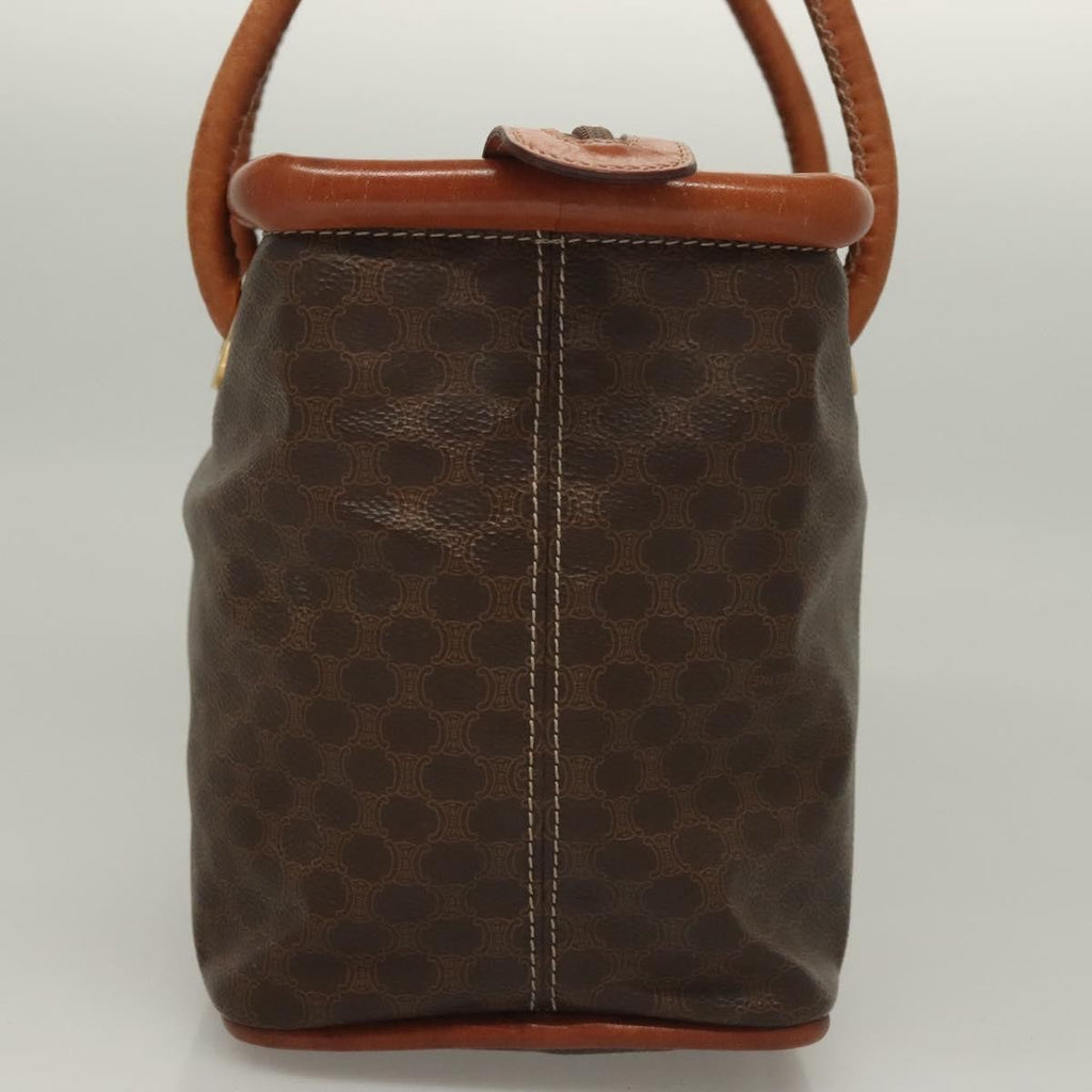 Celine Macadam Handbag Macadam With Leather Brown Canvas Handbag (Authentic  )