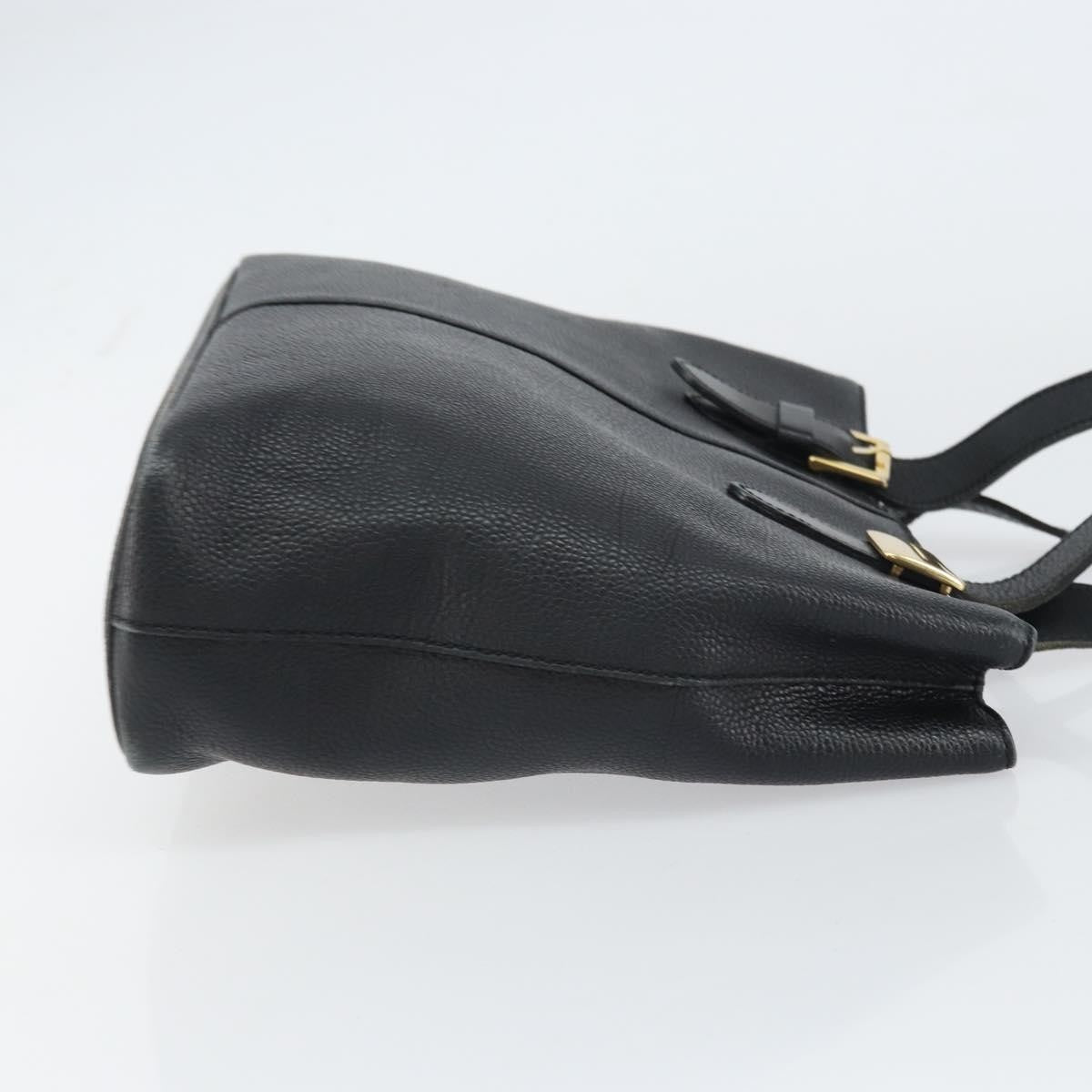 Burberry Vintage Handbag Leather Black Leather Handbag (Authentic  )
