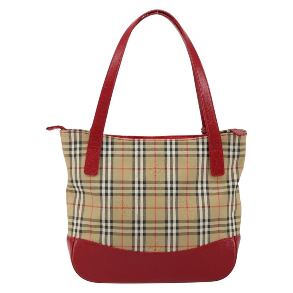 Burberry Nova Check Handbag Nova Check Canvas Beige Canvas Handbag (Authentic  )
