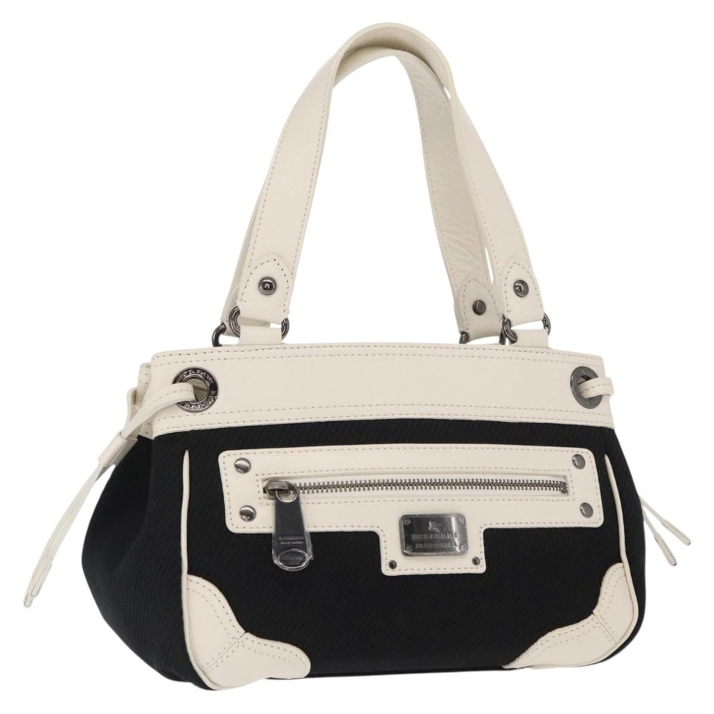 Burberry Vintage Handbag Canvas Black Canvas Handbag (Authentic  )