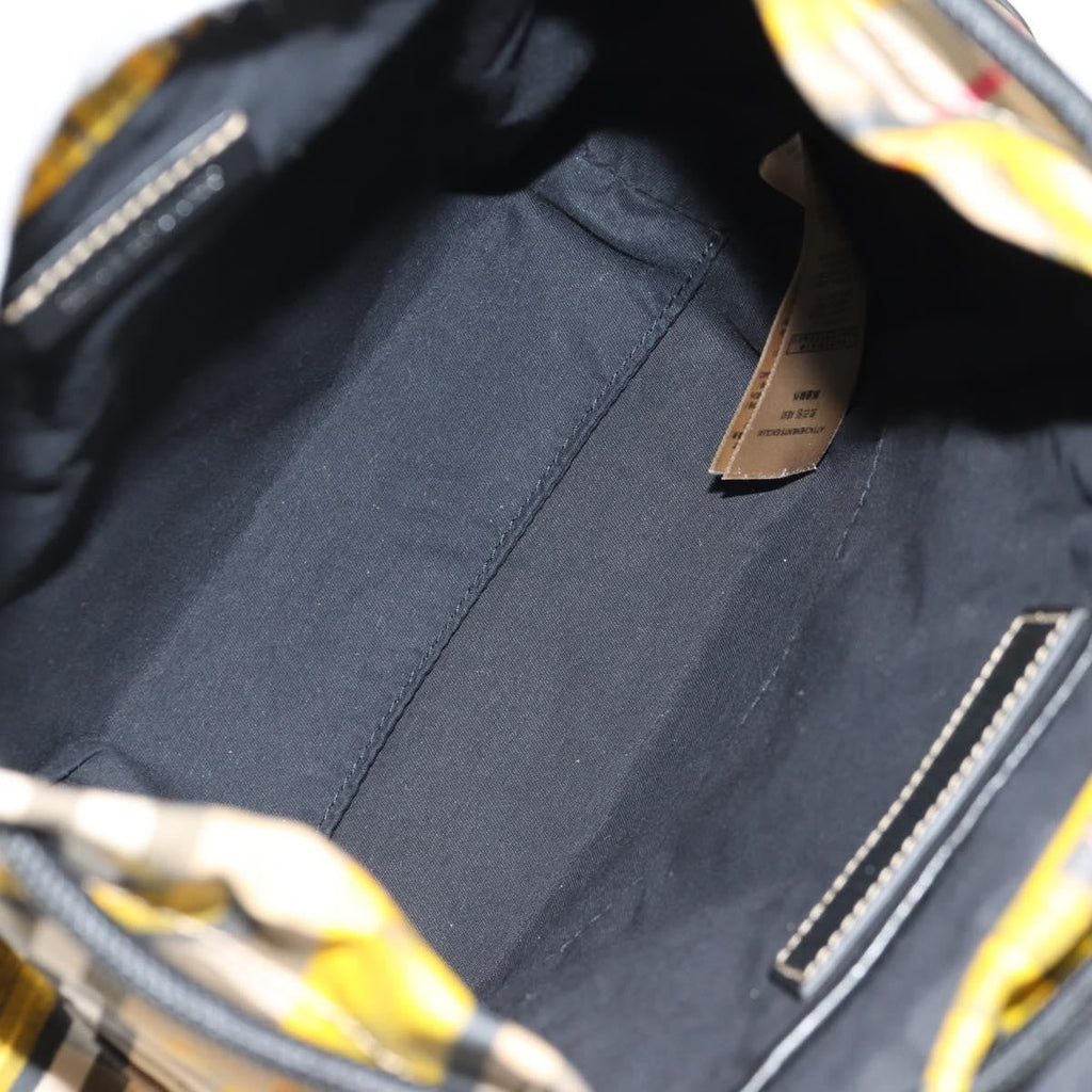 Burberry Graffiti Rucksack Backpack Vintage Check Canvas Beige Canvas Backpack Bag (Authentic  )