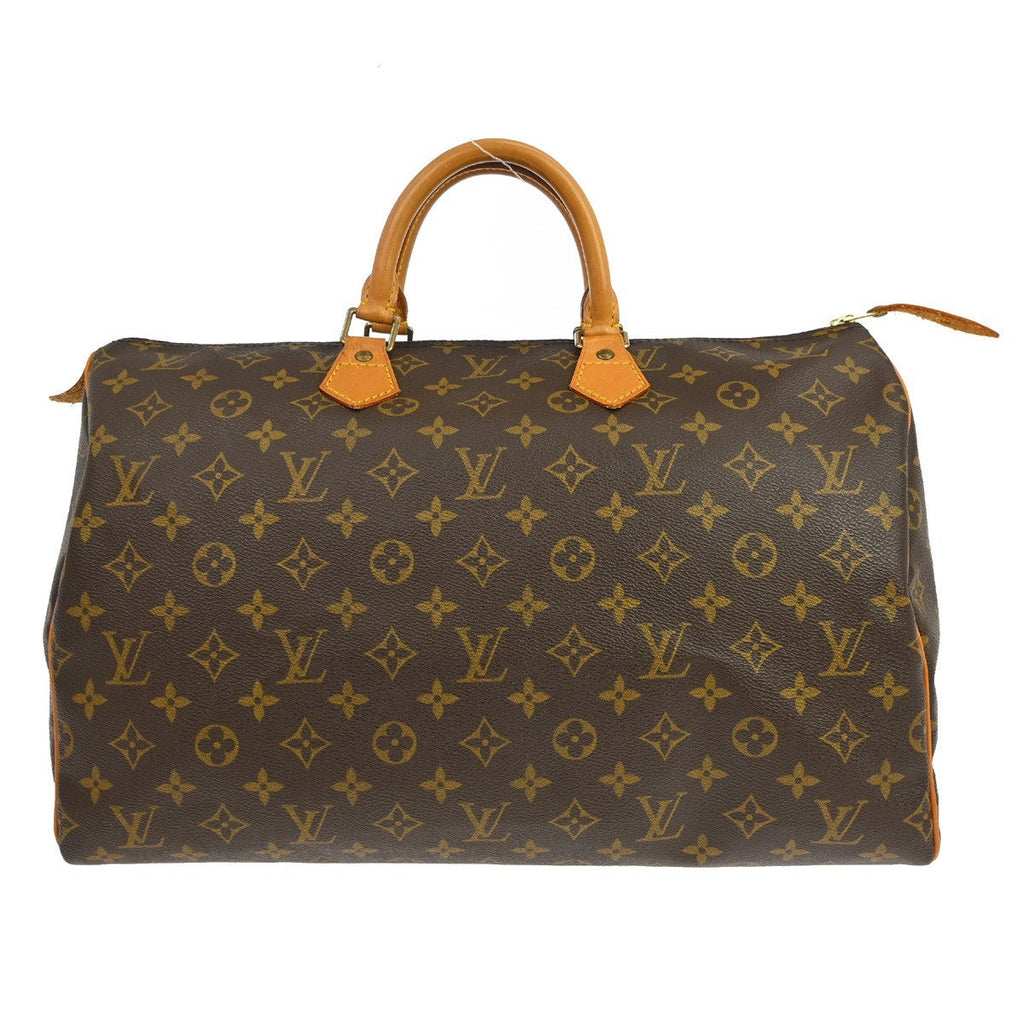 Louis Vuitton Speedy Handbag Monogram Canvas Brown Canvas Handbag ( )