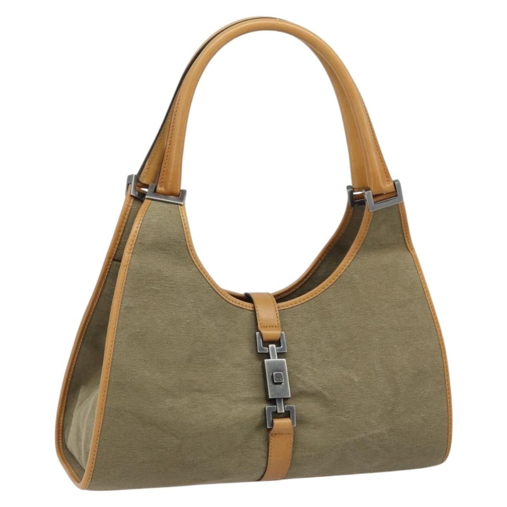 Gucci Vintage Jackie Handbag Canvas Beige Canvas Handbag ( )