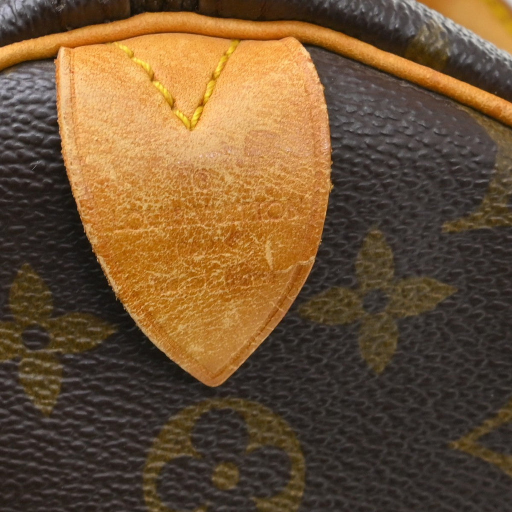 Louis Vuitton Speedy Handbag Monogram Canvas Brown Canvas Handbag ( )