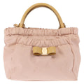 Salvatore Ferragamo Vala Handbag Nylon Pink Nylon Handbag (Authentic  )