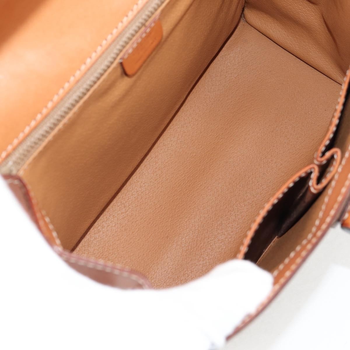 Celine Vintage Convertible Top Handle Bag Macadam Coated Canvas Brown Canvas Bag (Authentic  )