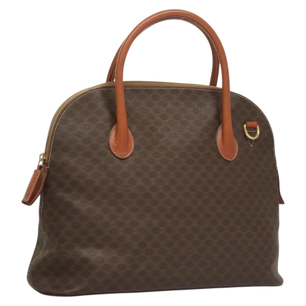 Celine Macadam Handbag Macadam With Leather Brown Canvas Handbag ( )