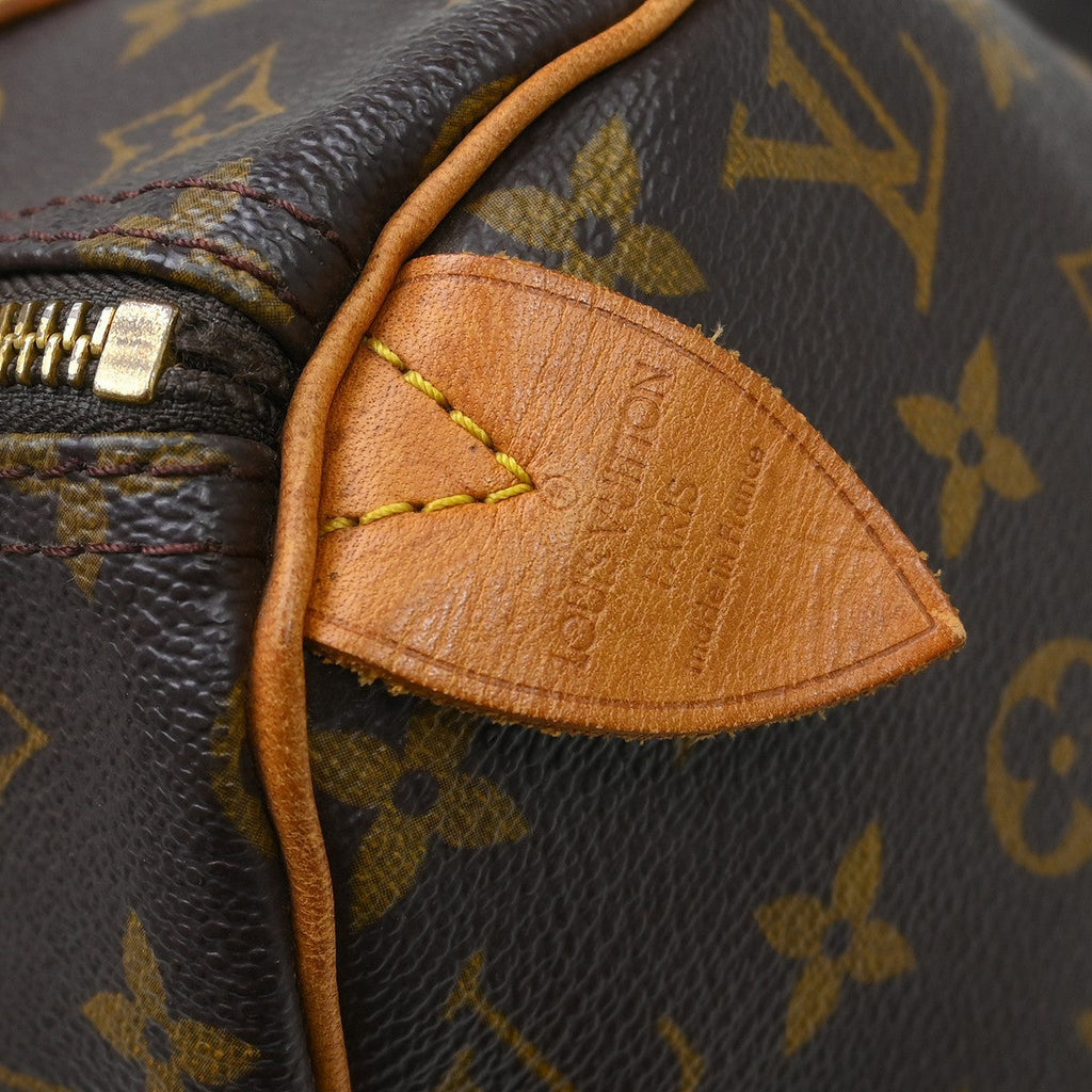 Louis Vuitton Speedy Handbag Monogram Canvas Brown Canvas Handbag ( )