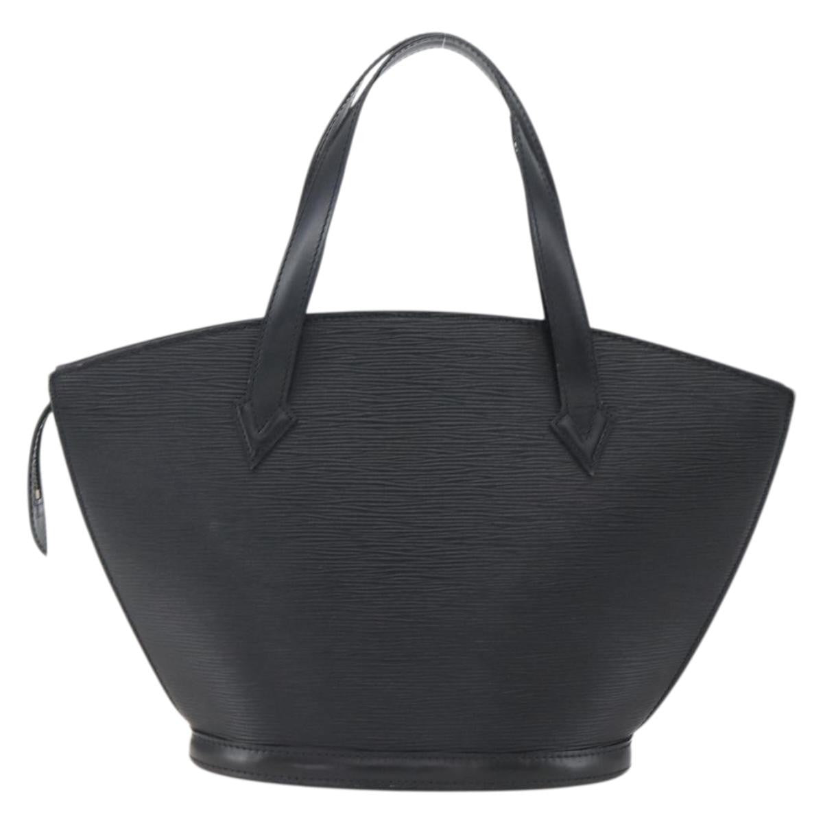 Louis Vuitton Saint Jacques Handbag Epi Leather Black Leather Handbag (Authentic  )
